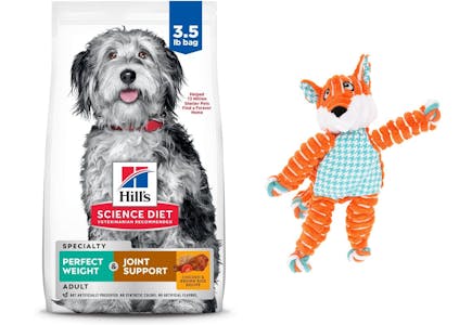 1 Hill's Science Dog Food + 1 Dog Toy