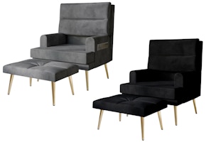 Mercer41 Chair and Ottoman Set