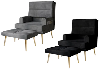Mercer41 Chair and Ottoman Set