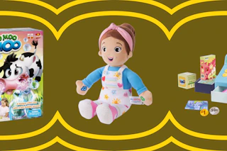 toy items on a grid