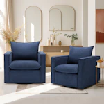 Upholstered Swivel Accent Armchair