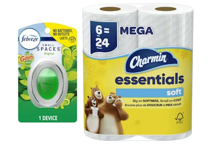 1 Febreze Air Freshener + 1 Charmin Essentials
