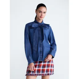 Free Assembly Women's Tie Neck Shirt