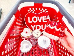 pillow, mug, and bakeware dollar spot items in shopping cart at target