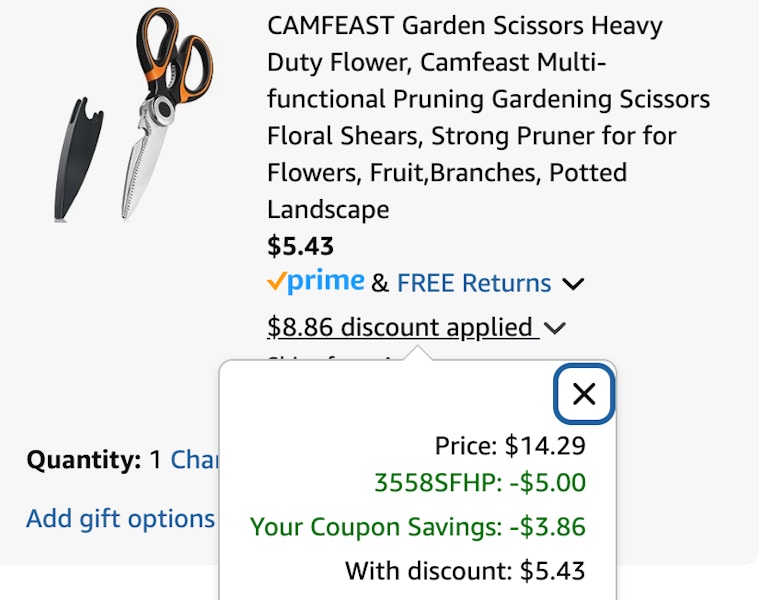 Garden Scissors cart