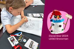 JCPenney Kids Zone Event — Saturday, Dec, 14  FREE Lego Snowman card image