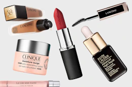 Beauty items from brands Lancôme, Estée Lauder, Clinique, MAC & More