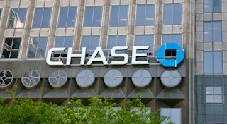 Picture of the Chase bank logo on a building