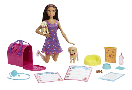 Barbie Doll and Pup Adoption Set
