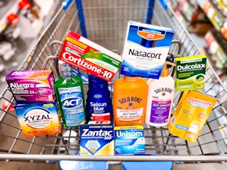 sanofi brands allegra xyzal act gold bond in a cart