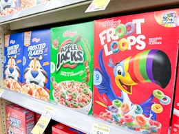 Kellogg's Cereal: Buy 1, Get 2 Free at Walgreens ($2 Each) card image