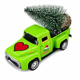 Christmas Green Truck Decor