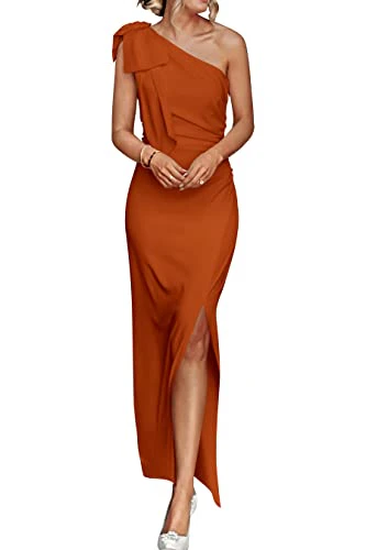 Women's One Shoulder Maxi Dress