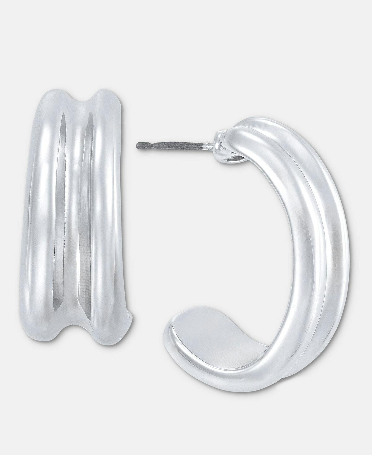 Textured C-Hoop Earrings