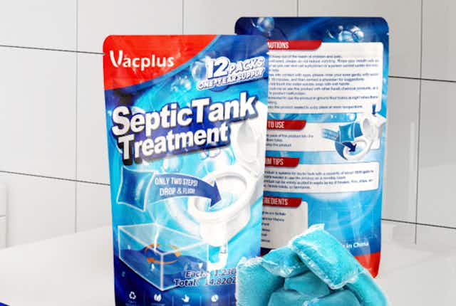 Septic Tank Treatment 12-Pack, as Low as $5.99 on Amazon card image
