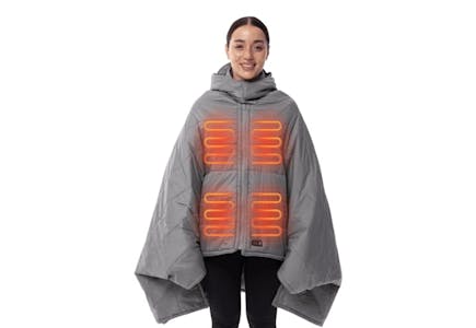 Wearable Heated Blanket With Hood
