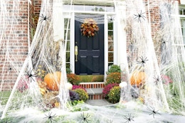 spider webs on a front porch