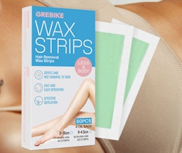 a box with green wax strips 