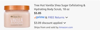 Tree Hut Amazon receipt
