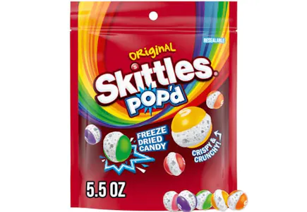 2 Skittles Pop'd Candy Bags