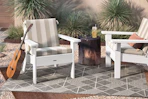 Outdoor lifestyle image of a Threshold area rug from Target