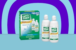 Opti-Free Contact Lens Solution 2-Pack, as Low as $7.19 on Amazon card image