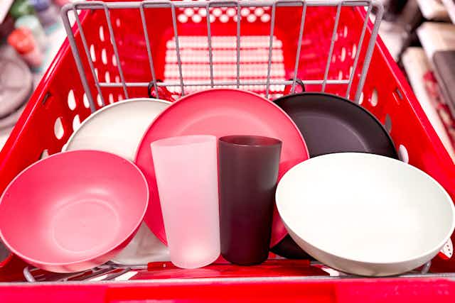 Dinner Plates, Bowls, and Tumblers, Only $0.40 Online at Target card image