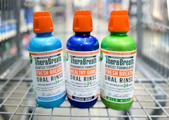 TheraBreath Fresh Breath Mouthwash: Get 4 Bottles for $21.08 on Amazon card image