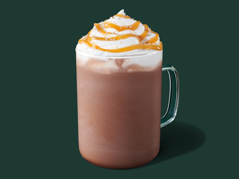 starbucks hot salted caramel hot chocolate drink