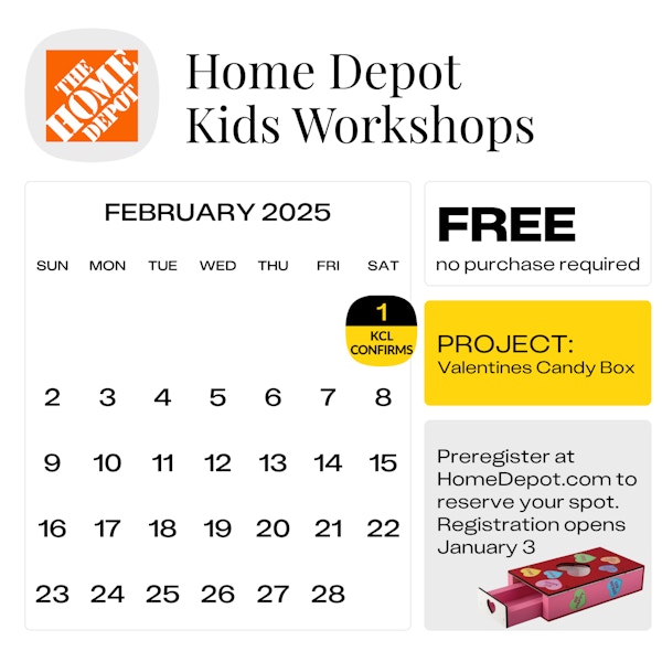 Free Home Depot Kids Craft February 2025 The Krazy Coupon Lady