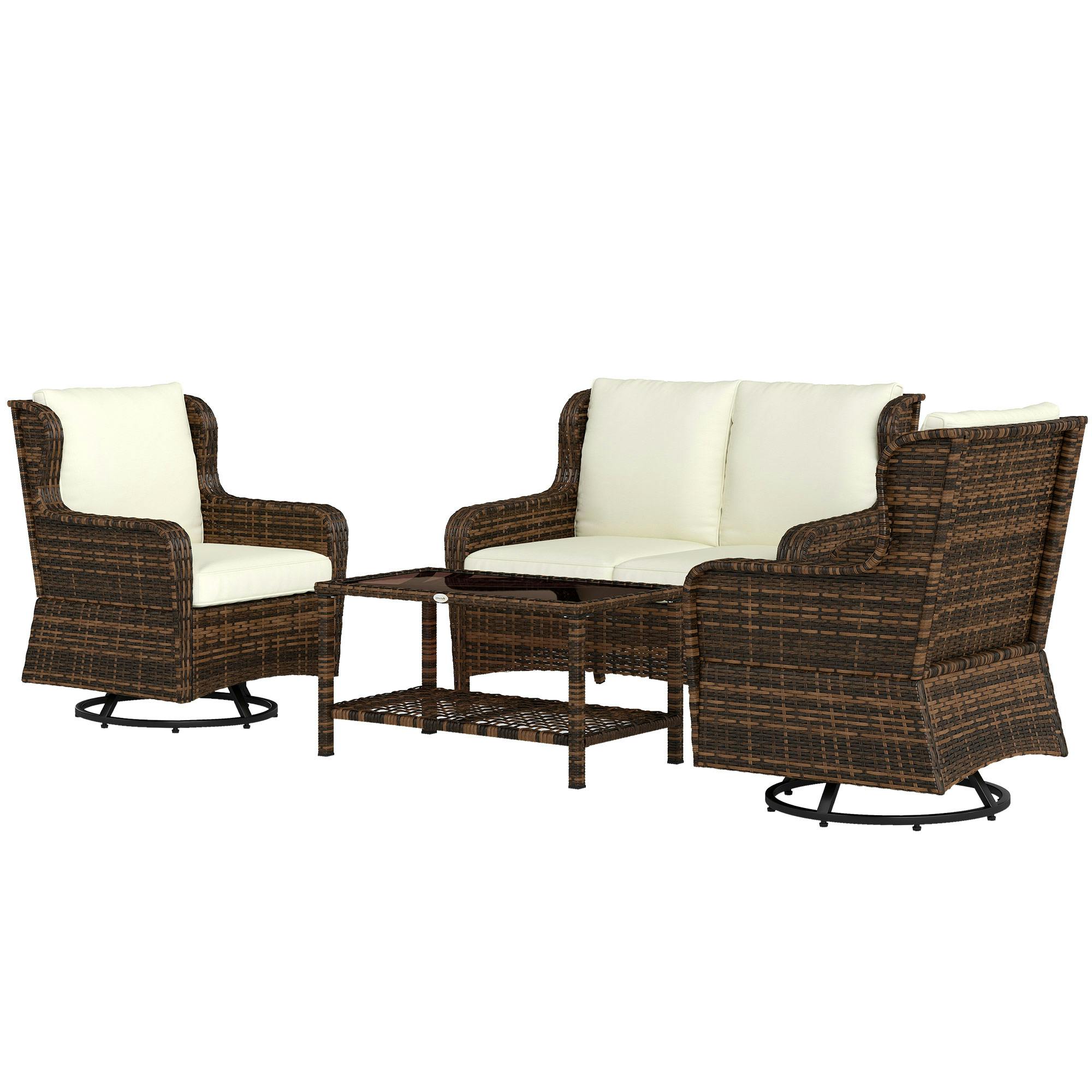 Outsunny Rattan Patio Furniture Set