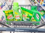 gain laundry items in walgreens cart