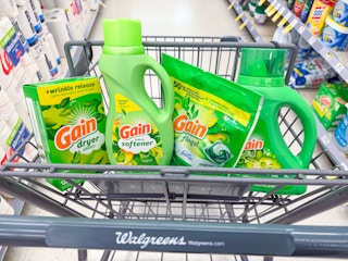 gain laundry items in walgreens cart