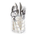 Flatware Set with Wire Caddy