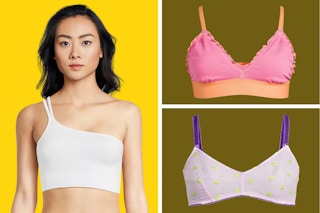 Three different styles/brands of Women's/Juniors' bralettes (stock images)