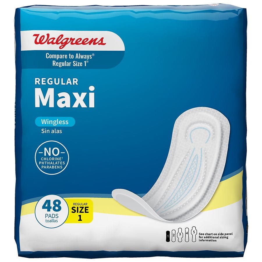 2 Walgreens Maxi Pads Packs
