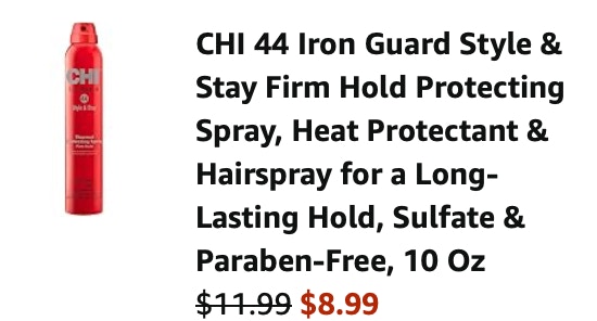 Chi spray Amazon receipt