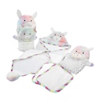 Baby Aspen Rainbow Llama Bath Set