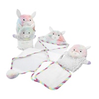Baby Aspen Rainbow Llama Bath Set