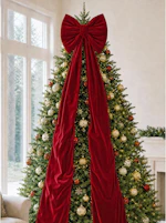 Christmas Tree Velvet Bow