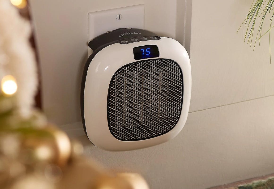 Get a 2-Pack of Hunter Wall Outlet Space Heaters, Only $17 Each at QVC -  The Krazy Coupon Lady