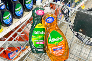 palmolive dish soap in shopping cart