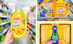 dollar general suavitel, arm hammer, palmolive 3-photo collage