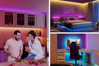 Glowing Led Strip Lights in Household Rooms