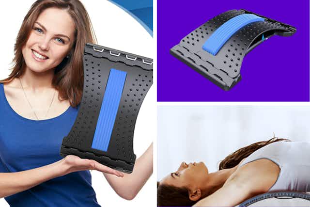 This Adjustable Back Stretcher Is Now Just $10 With Amazon Coupons card image