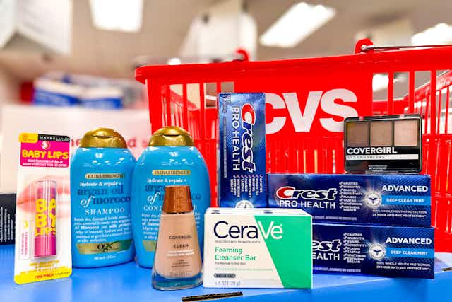 $3 Moneymaker Online Shopping Haul at CVS: Free Crest, Cerave, and More card image