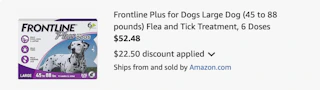 Frontline Plus Amazon receipt
