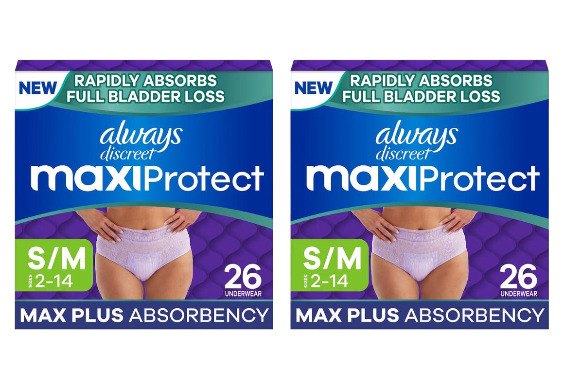 2 Always Discreet MaxiProtect Packs
