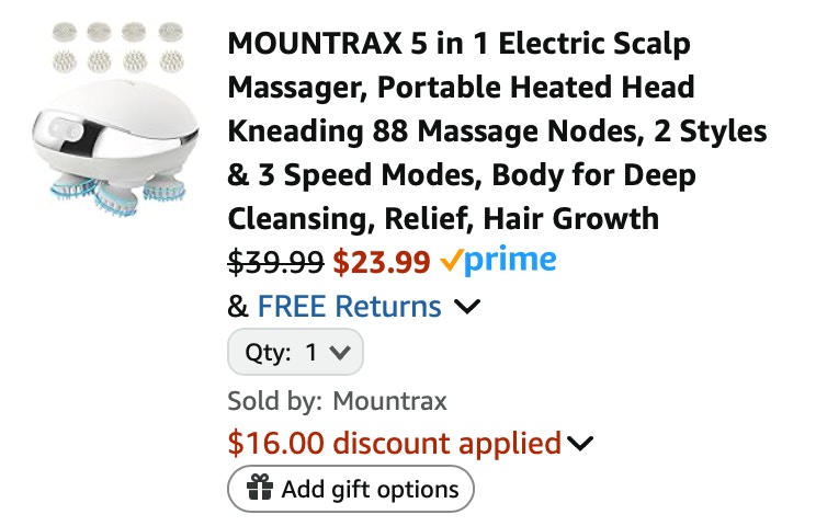 Amazon Electric Scalp Massager 2205