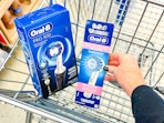 oral-b toothbrush and refills in a shopping cart
